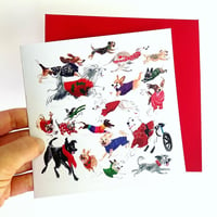 'Festive Zoomies' Luxury Christmas Card (Single or Multipack)