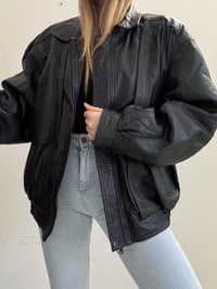 Image 3 of Vintage oversized leather jacket // XL