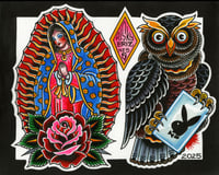 Image 2 of 2025 Tattoo Flash set, 10 sheets 11”x14”