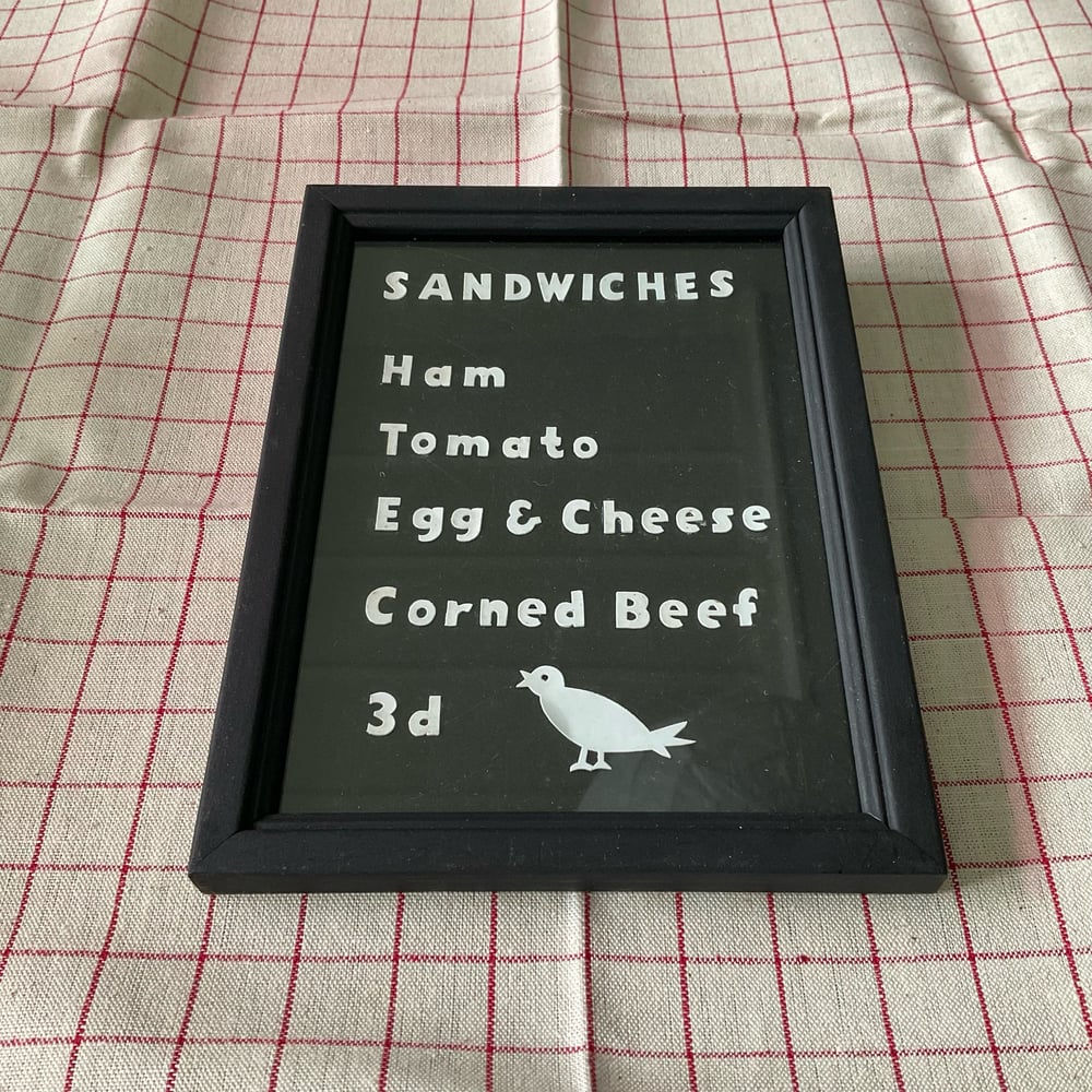 Image of Menu Card (Sandwiches)