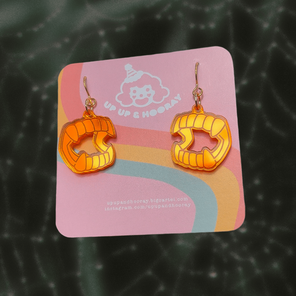Image of Orange Dainty Vamp Fangs