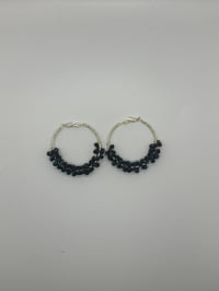 Image 1 of Beaded pearl hoop 
