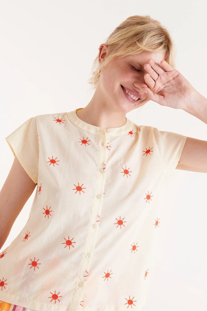 Image of CAMISA CUELLO MAO SOLES AMARILLA