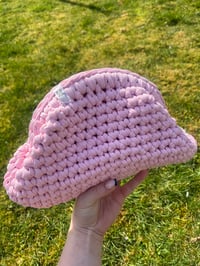 Image 1 of Sew You Large Dumpling Clutch Bag in Baby Pink🌸