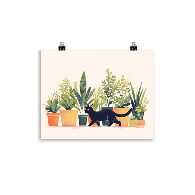 Plant Based Kitty - Art Print 