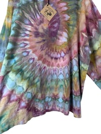 Image 5 of ♻️ UPCYCLED XL Unisex LL Bean Knit Top in Autumn Spiral Ice Dye