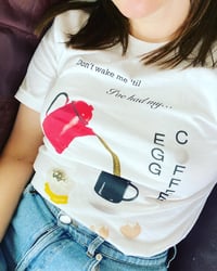 Image 3 of Egg Coffee T-Shirt (Front & Back Design)