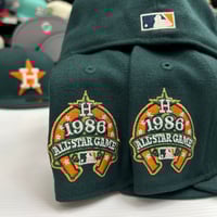 Image 3 of New Era 59Fifty Dark Green Orange 86’ ASG OG Wool Pack