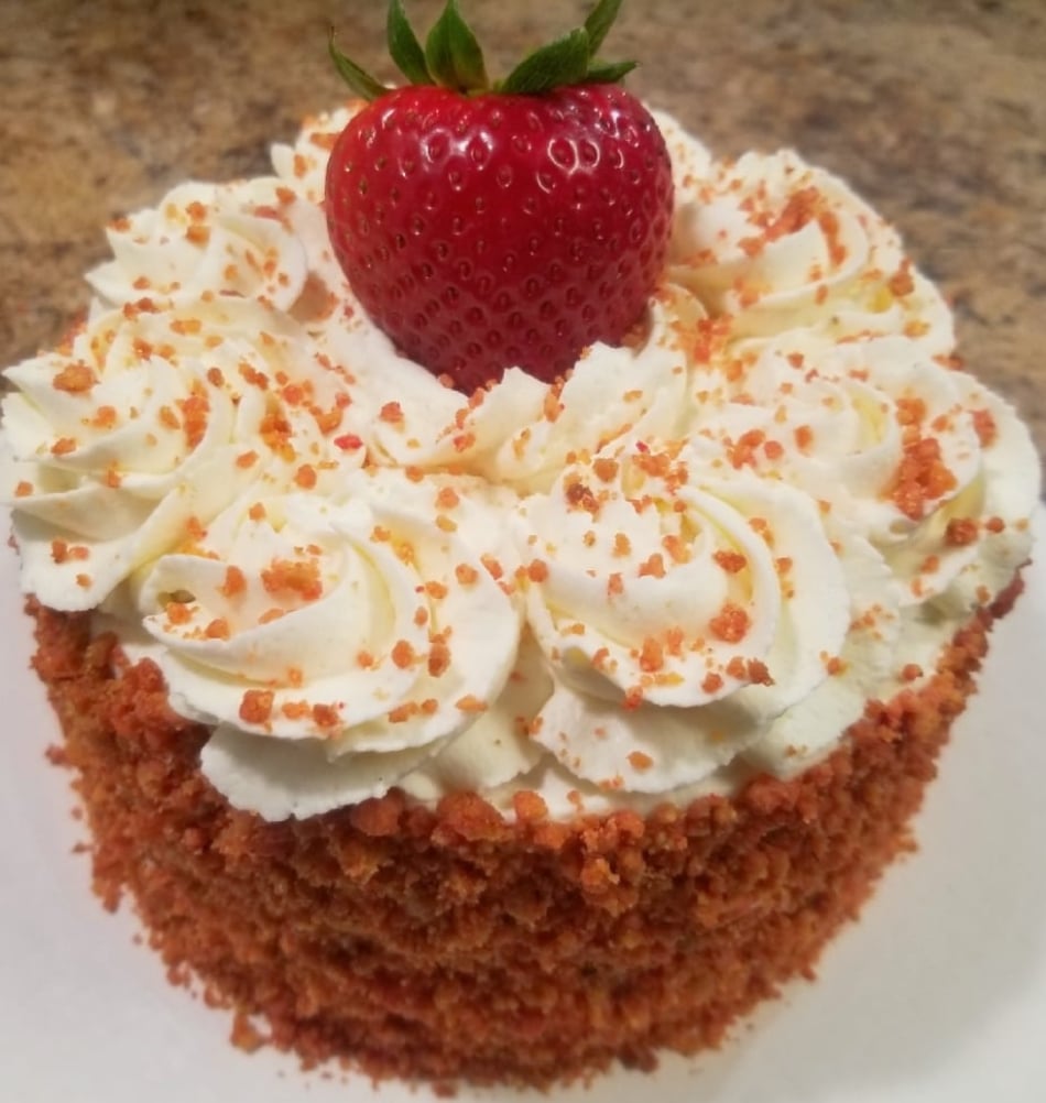 Image of Keto Strawberry Crunch Cake