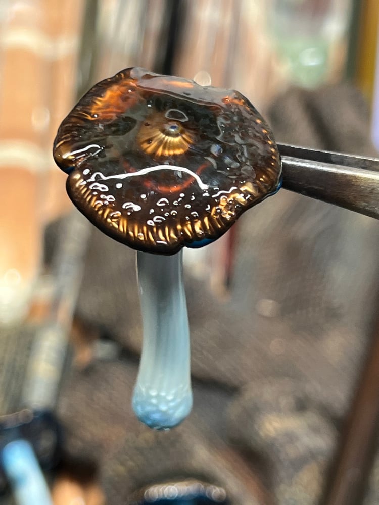 Image of Wavy Blue Staining Mushroom Pendant