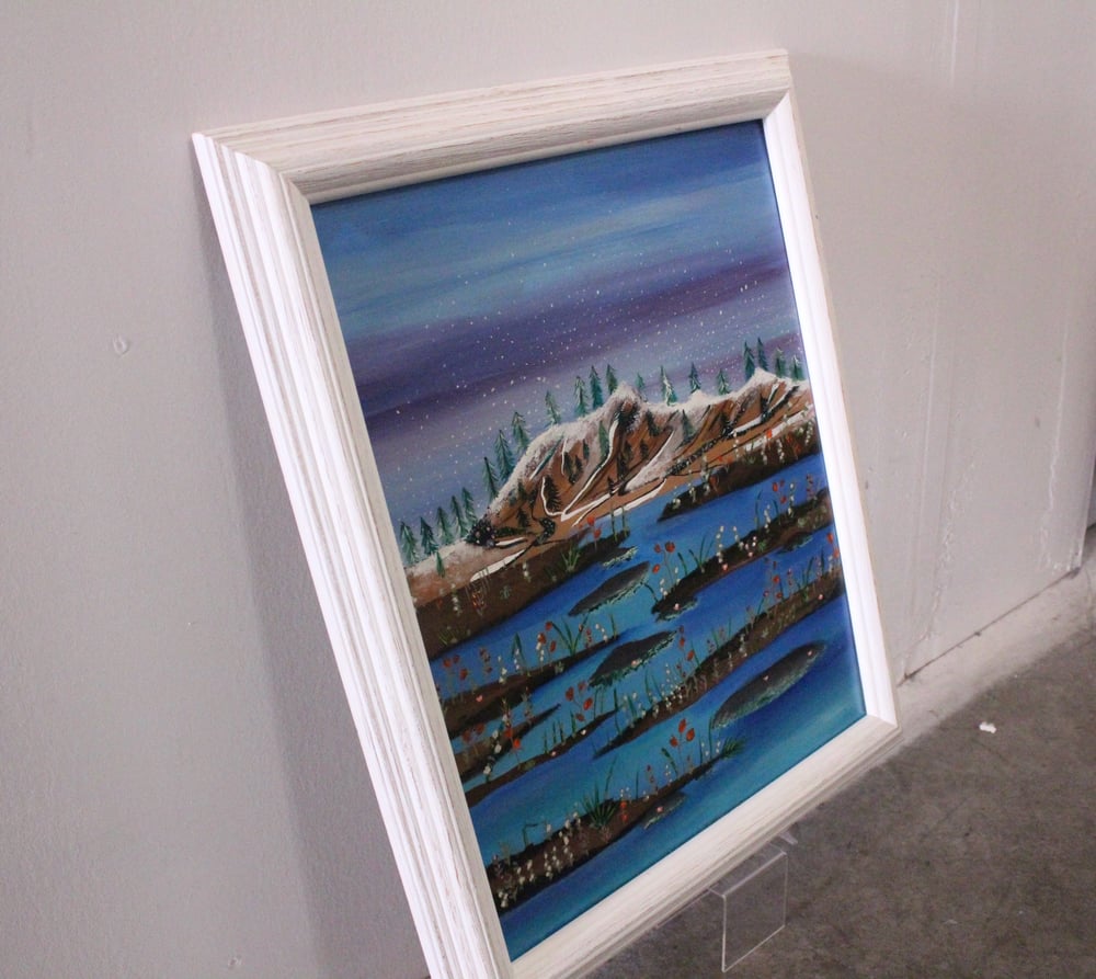 Image of Winter Paradise 16x20 Framed Original Canvas 1/1
