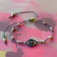 Image 3 of evil eye and pearl s bracelet