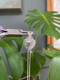 Image 2 of Silver Ocean  Jasper Heart Crystal Necklace