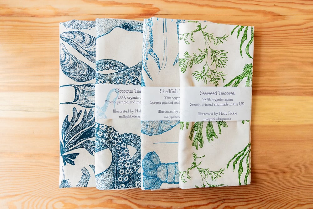 Image of Sealife tea towel 