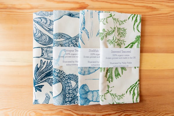 Image of Sealife tea towel 