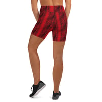 Image 3 of BOSSFITTED Red Snake Skin Yoga Shorts