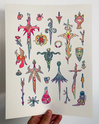 Image 1 of Fairy Sword Risograph print