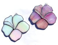 Image 4 of Stained Glass Iridescent Pink Flower