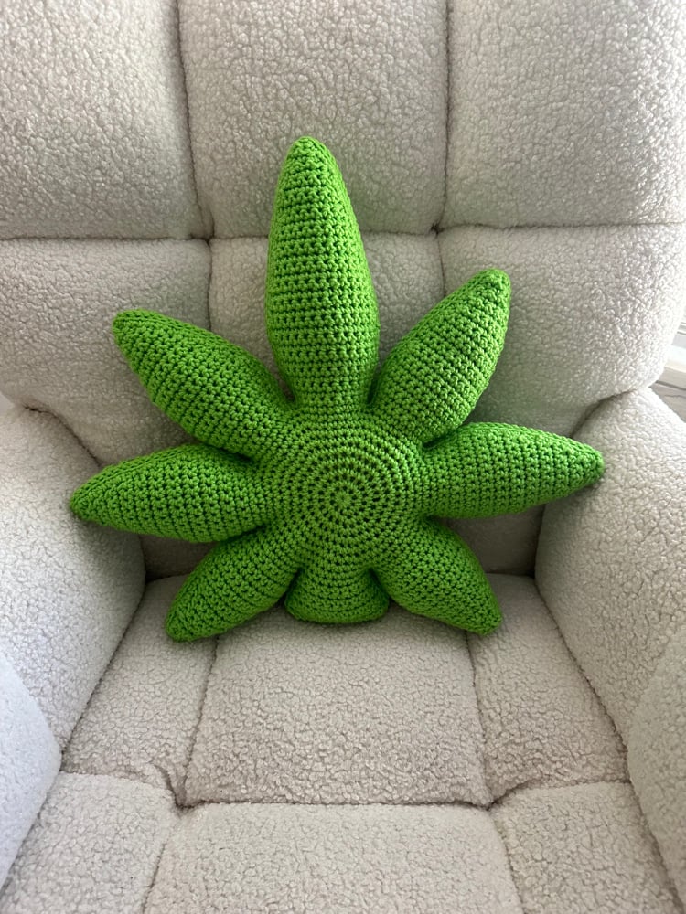 Image of pot leaf pillow