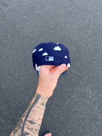 Image 2 of SKY BLUE BRIM  PARTLY CLOUDY ANEHEM ANGELS CUSTOM FITTED CAP