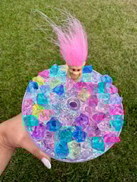 Image 2 of 24oz Acrylic Troll Snow Globe Cup