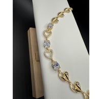Image 2 of White Heart Bracelet 
