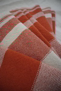 Image 2 of Handwoven Cotton Towels   "Terracotta" 