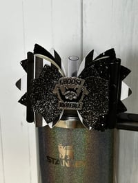 Image 11 of Black White and Silver Trash Panda Set (Bow, Bauble and Stack)