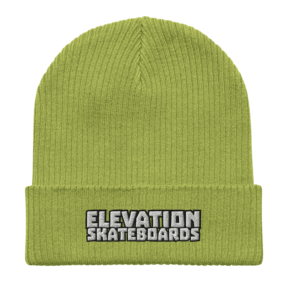 Organic cotton embroidered beanie 