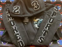 Smoked Sports Black Chenille Patched Hoodie 
