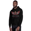 BOSSFITTED Red and Black 4 Logo Unisex Hoodie