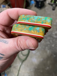 Image 2 of Turquoise glow in gold resin with g10