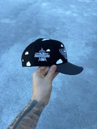 Image 3 of PARTLY CLOUDY BLACK MULTI TONE ANEHEIM ANGELS CUSTOM FITTED CAP