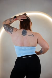 Image 4 of Sculpt Halter Neck Top - Celeste 