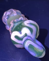 Image 2 of Aqua UV swirl Mushroom Pendant 
