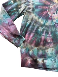 Image 5 of  M Unisex Crew Sweatshirt in Cool Muted Spiral Ice Dye