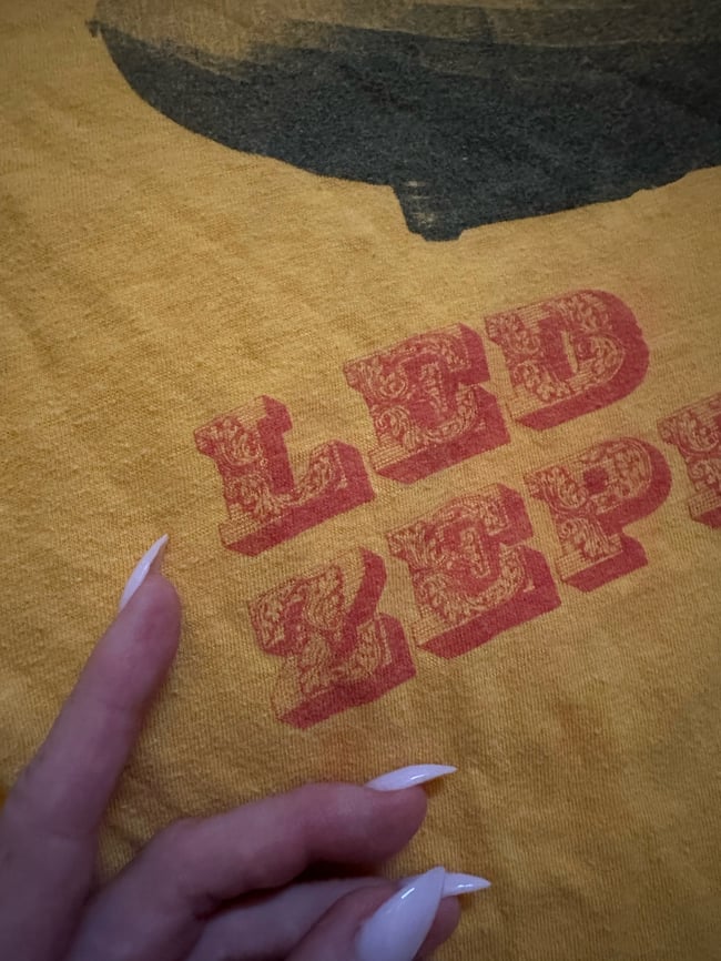 early 1970s Led Zeppelin concert t shirt tee 