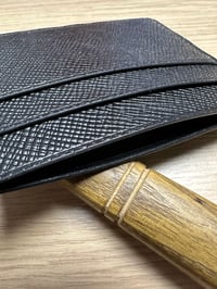 Image 2 of Black Hatch Grain Calfskin Card Holder