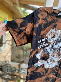 Image 2 of SMALL Be Gay Do Crime Godzilla Bleach Dye Shirt H15