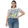 Crystal Moon Moth Print Crop Tee