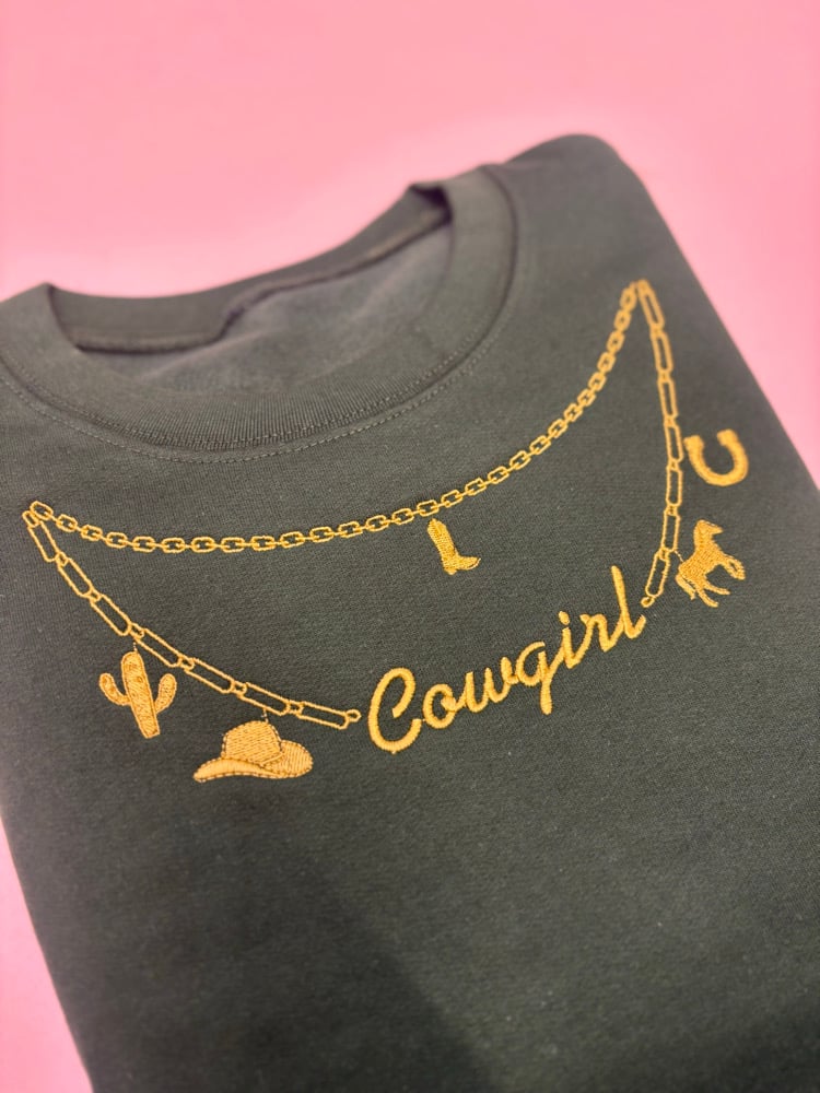 Image of Charm necklace embroidered sweater (pick n mix charms)