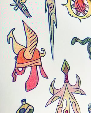 Fairy Sword Risograph print