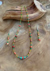 Sponge Coral Necklace and Earring Set