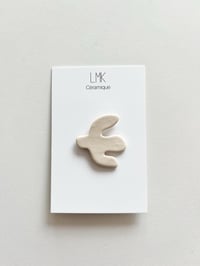 Broche colombe céramique naturelle
