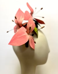 Image 4 of Floral fabric covered bandeau w flowers 