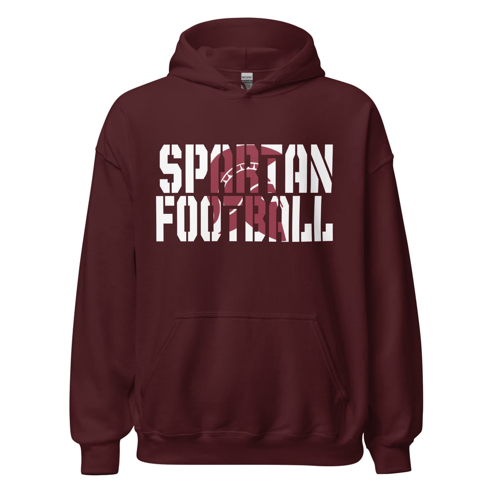 Spartan Football Block Letters Hoodie