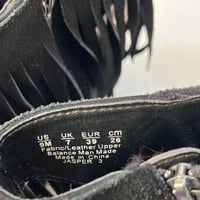 Image 5 of CARLOS SANTANA Jasper black suede fringe shoes