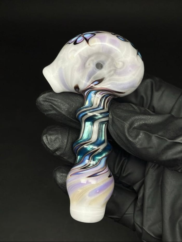 White Satin Floral Image 4