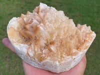 Image 14 of Orange Pyramid Calcite With Druzy Calcite Dusting UV Specimen #1073