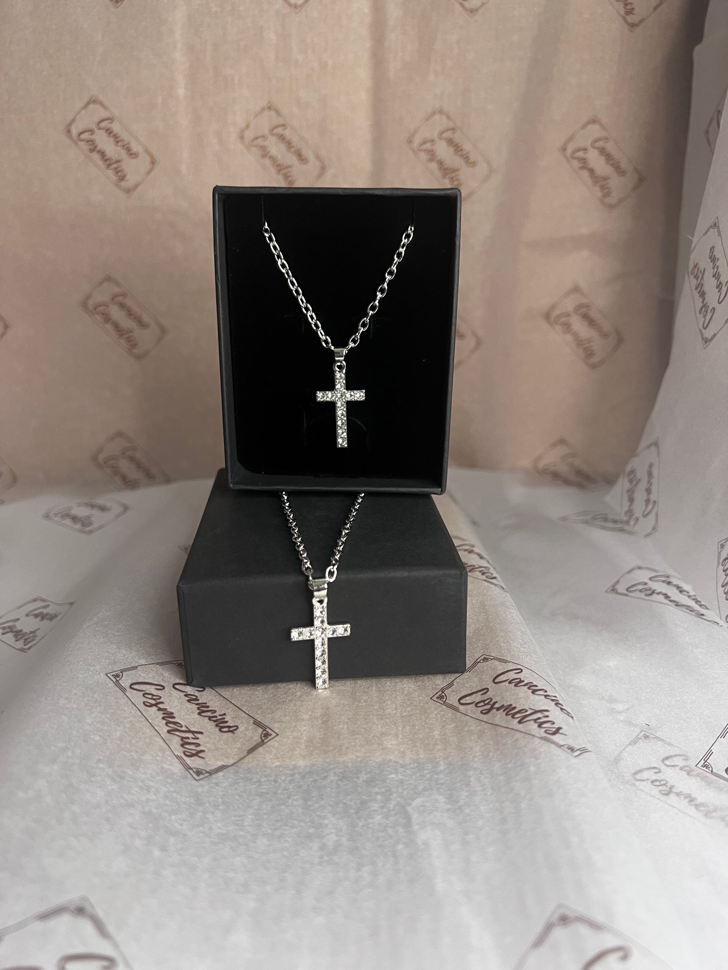 Image of SILVER CROSS NECKLACE